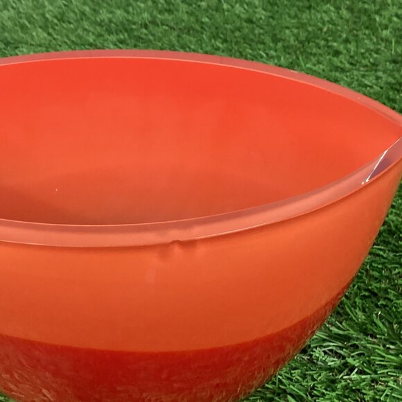 Waterford Evolution Orange Red Stripe Oval Modern Glass Vase - Picture 9 of 14